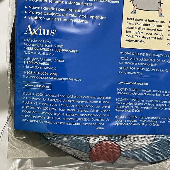 Vintage 2000 Tweety Bird Suncutters Car Window Sunshade Shaped New Old Stock - Picture 6 of 8